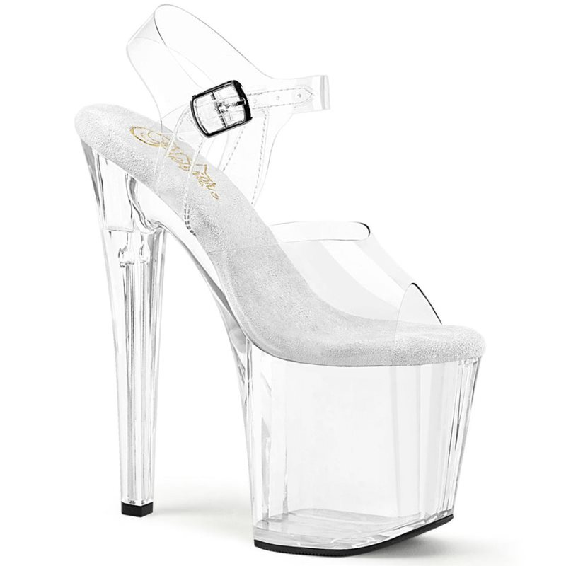 Talons Pleaser Enchant-708 Femme Clear | FRANCE FRPHBCQW