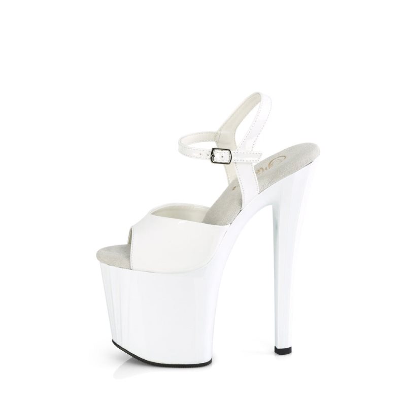 Talons Pleaser Enchant-709 Femme Blanche | PARIS FRJRZOYI