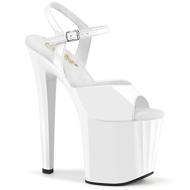 Talons Pleaser Enchant-709 Femme Blanche | PARIS FRJRZOYI