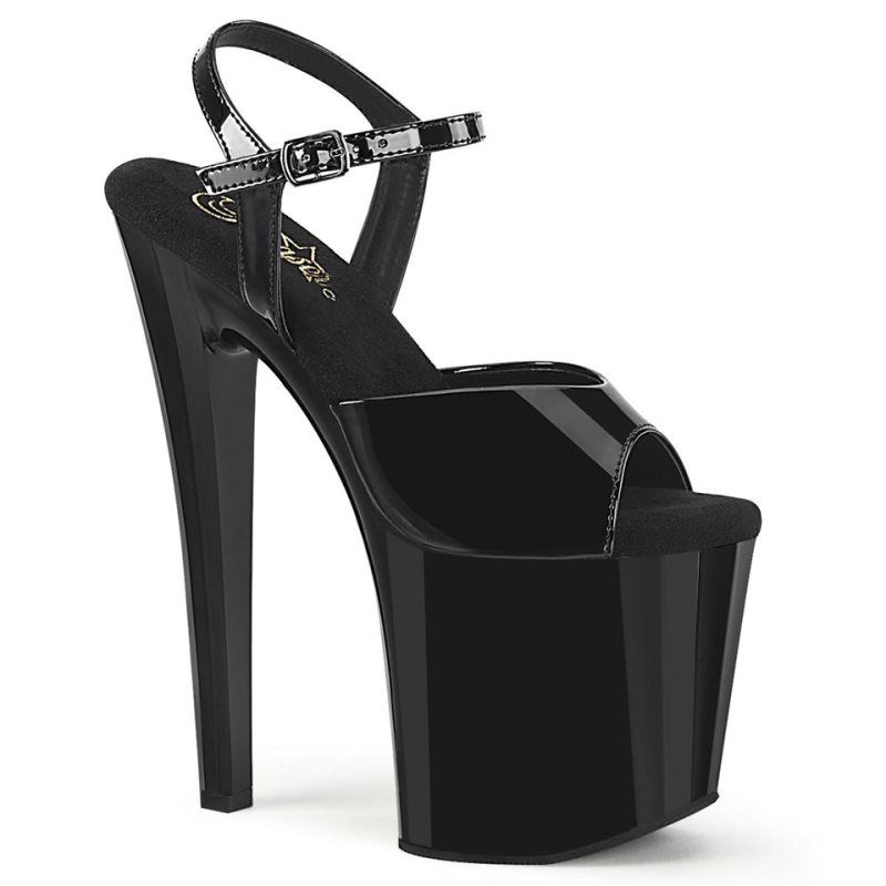 Talons Pleaser Enchant-709 Femme Noir | FRANCE FRNRBMEW