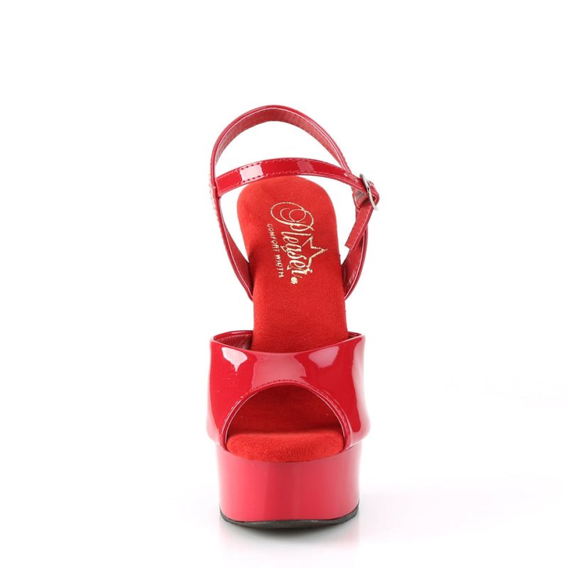 Talons Pleaser Excite-609 Femme Rouge | FRANCE FRQLNFXC