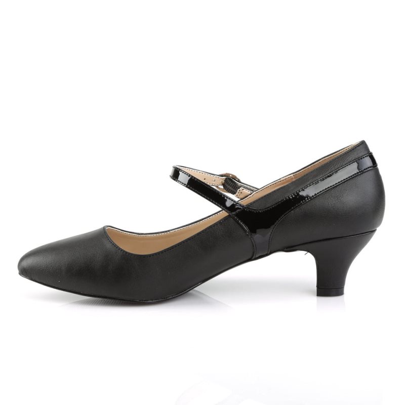 Talons Pleaser Fab-425 Faux Leather Femme Noir | PARIS FRNLAVBQ