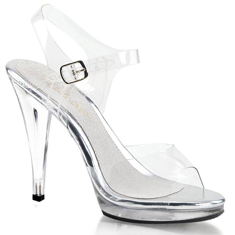 Talons Pleaser Flair-408 Femme Clear | PARIS FRMQPXOR