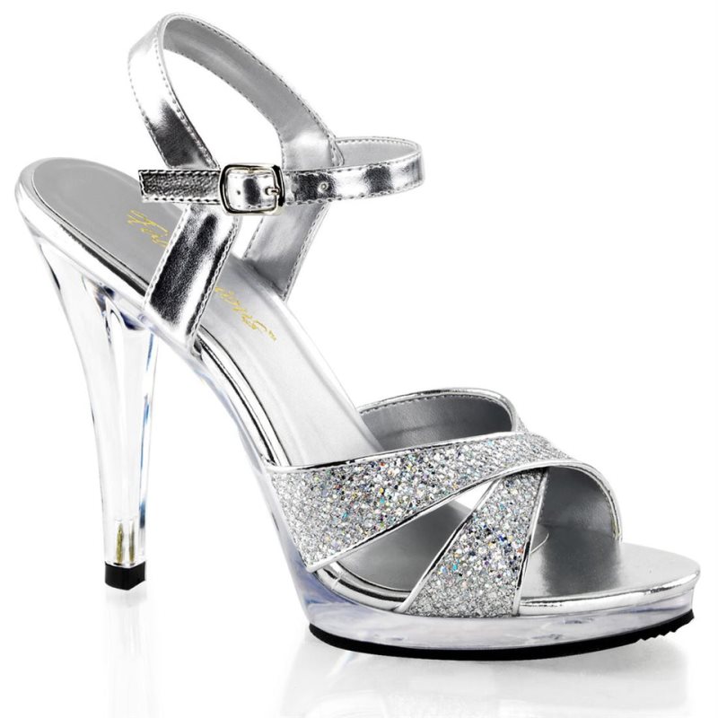 Talons Pleaser Flair-419(G) Femme Argent | PARIS FROZVKYR