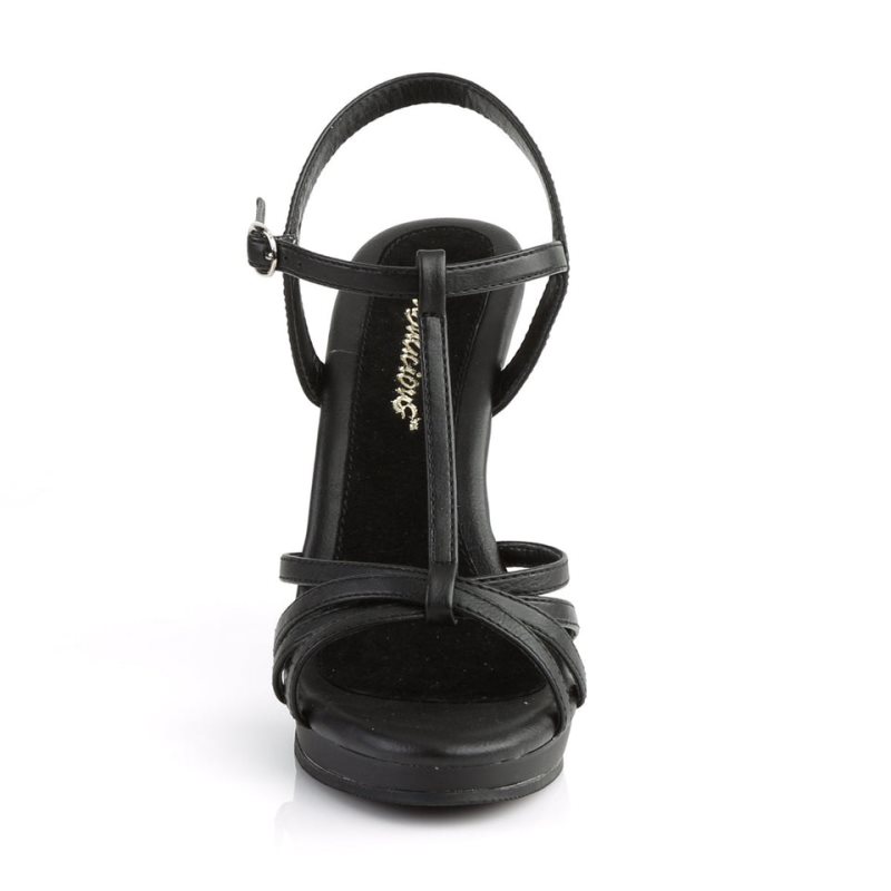 Talons Pleaser Flair-420 Vegan Leather Femme Noir | FRANCE FRGZSHOK