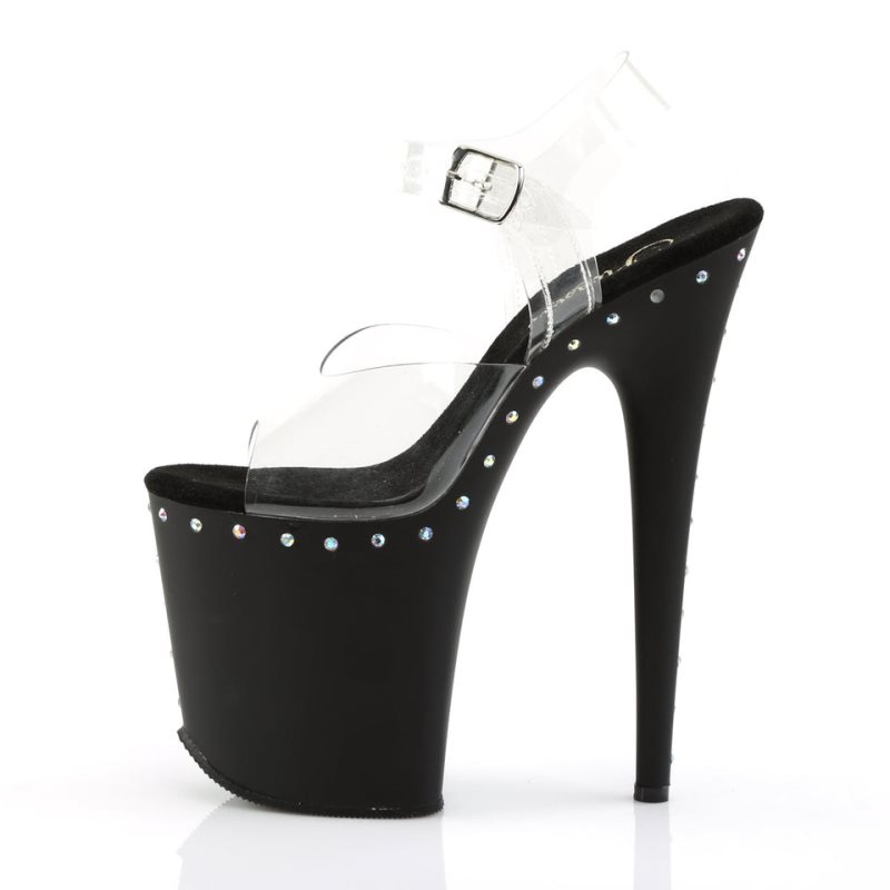 Talons Pleaser Flamingo-808ABLS Femme Noir | PARIS FRUJPEFA