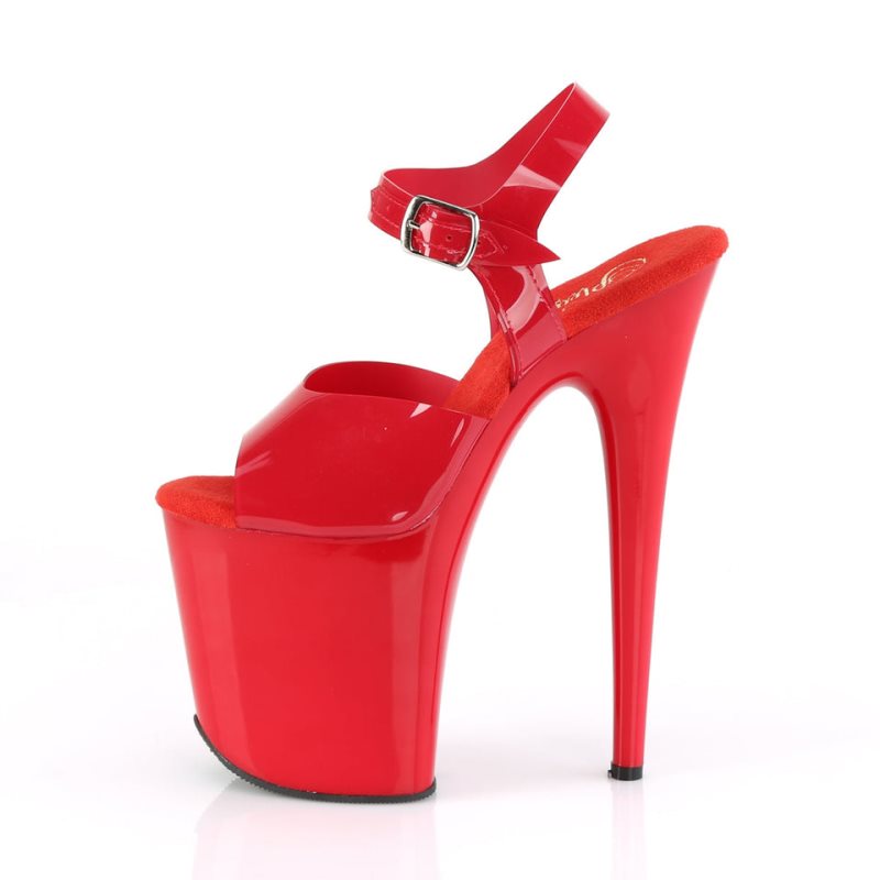 Talons Pleaser Flamingo-808N Femme Rouge | PARIS FRLCAJKB