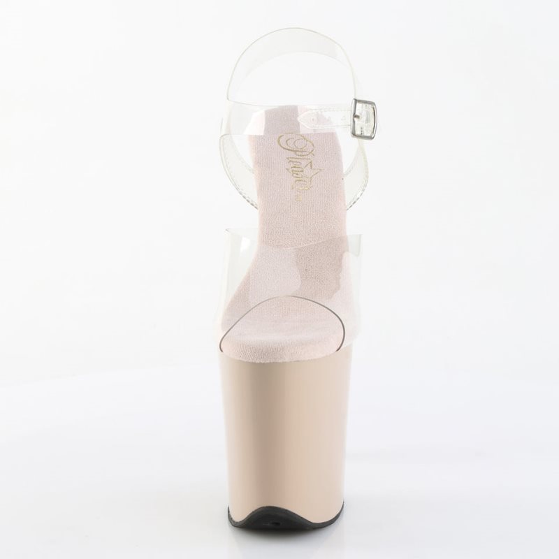 Talons Pleaser Flamingo-808 Femme Beige | PARIS FRDKBINQ