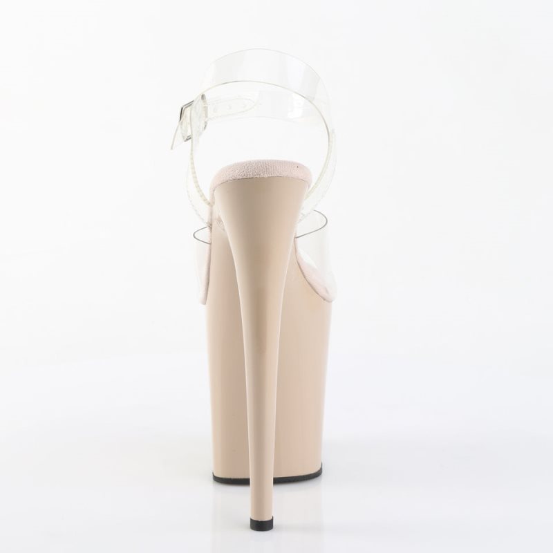 Talons Pleaser Flamingo-808 Femme Beige | PARIS FRDKBINQ