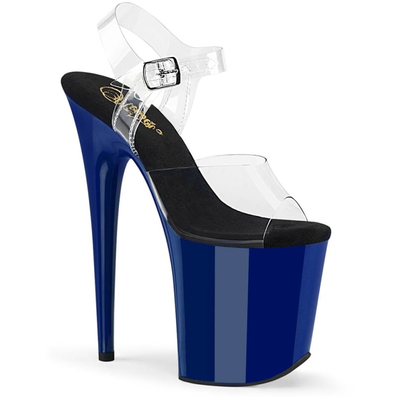 Talons Pleaser Flamingo-808 Femme Bleu | FRANCE FRBPJOAS