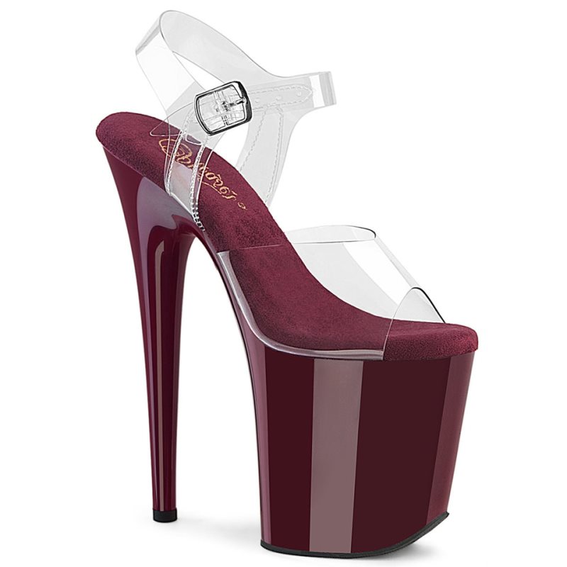 Talons Pleaser Flamingo-808 Femme Bordeaux | PARIS FRNLRBQU