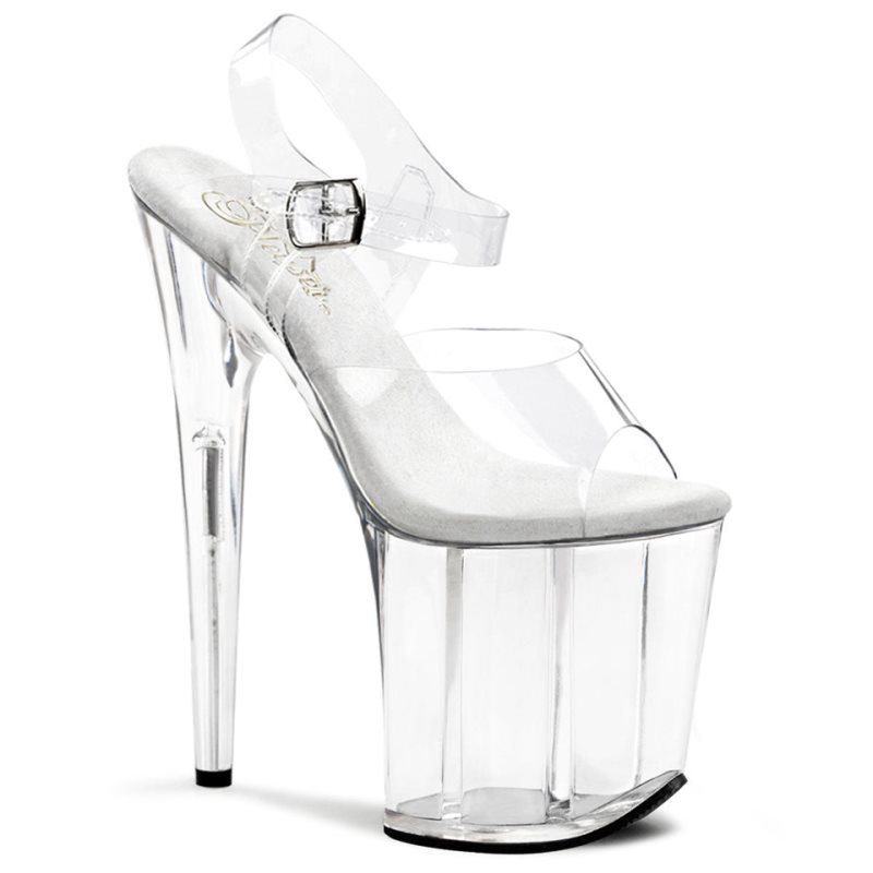 Talons Pleaser Flamingo-808 Femme Clear | PARIS FRPKCBQZ