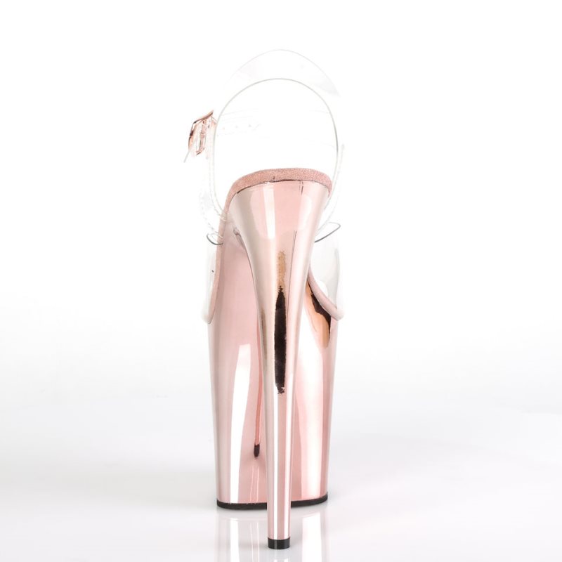 Talons Pleaser Flamingo-808 Femme Rose Doré | PARIS FRUZECOH