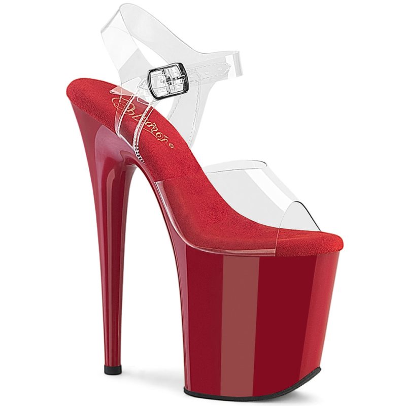 Talons Pleaser Flamingo-808 Femme Rouge | PARIS FRYCTVJH