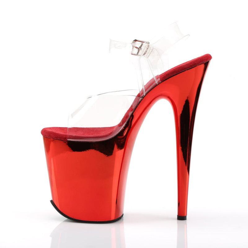 Talons Pleaser Flamingo-808 Femme Rouge | FRANCE FRCSDMXQ