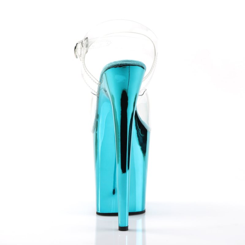 Talons Pleaser Flamingo-808 Femme Turquoise | PARIS FRPFVJID