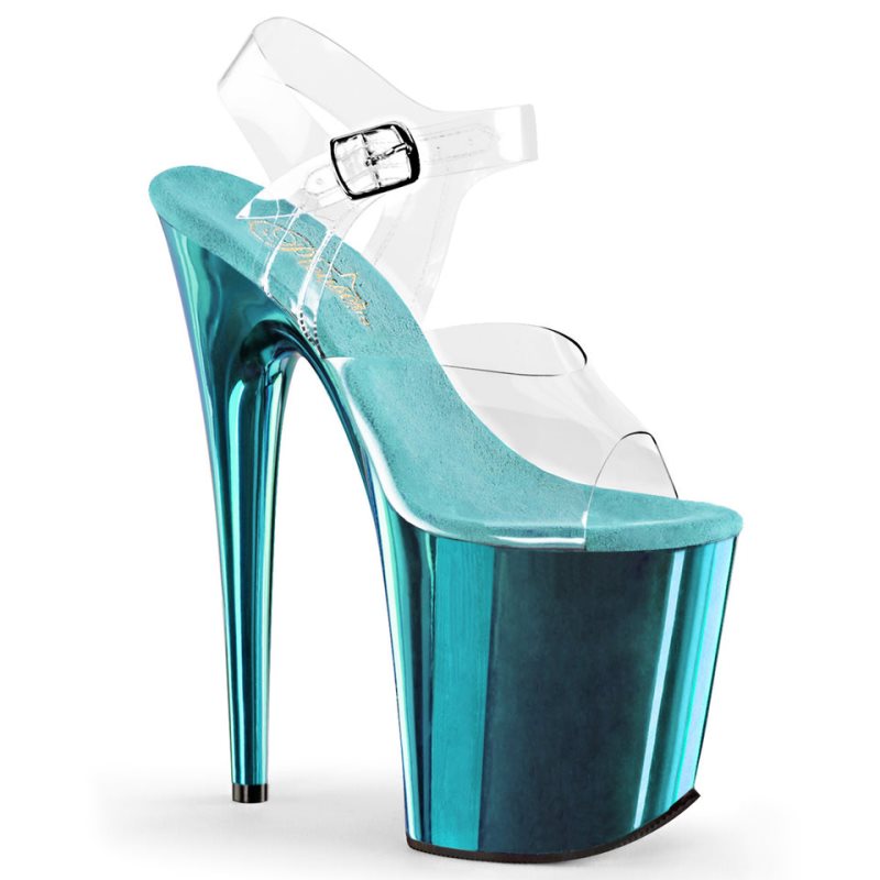 Talons Pleaser Flamingo-808 Femme Turquoise | PARIS FRPFVJID