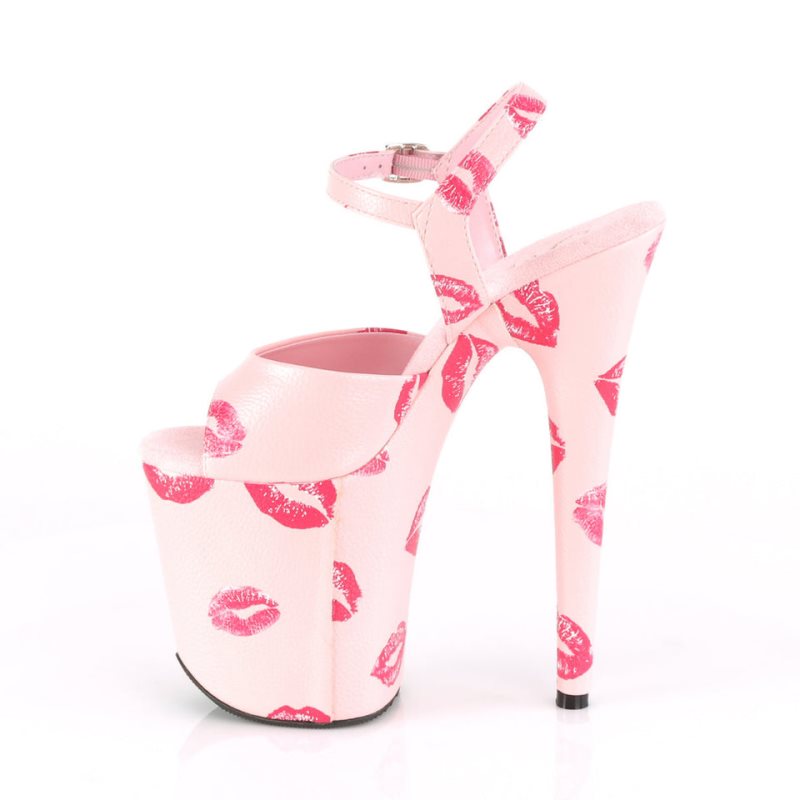 Talons Pleaser Flamingo-809KISSES Femme Rose | FRANCE FRLUXSZI