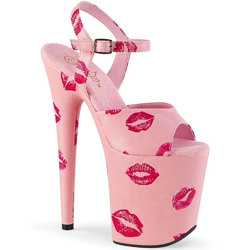 Talons Pleaser Flamingo-809KISSES Femme Rose | FRANCE FRLUXSZI