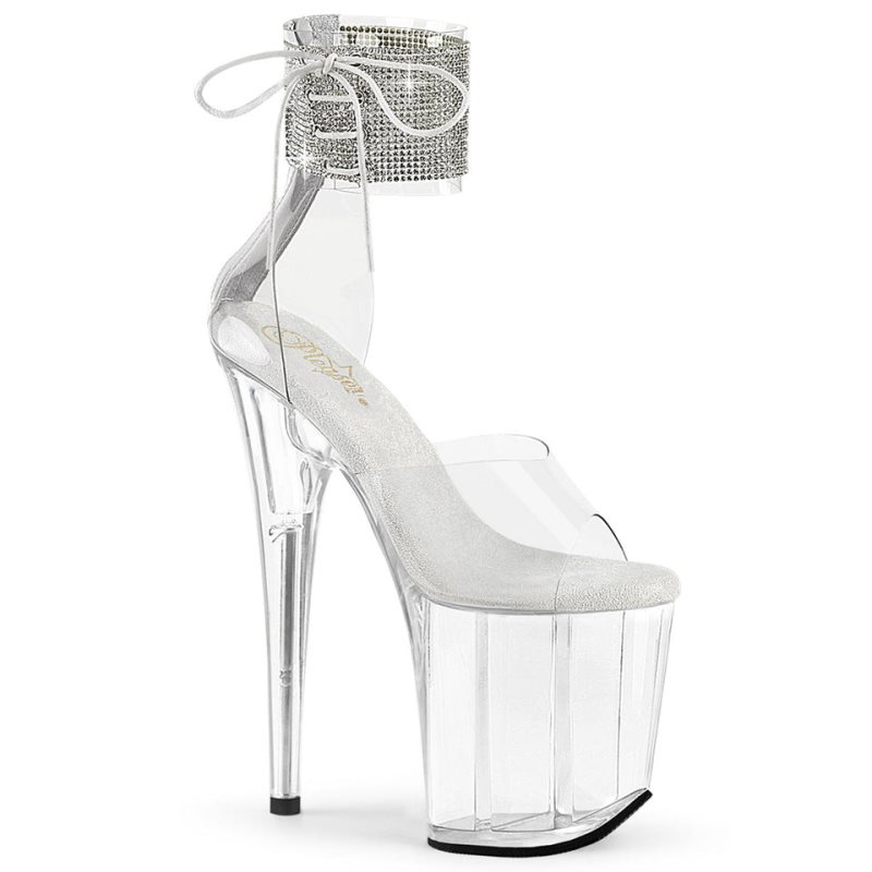 Talons Pleaser Flamingo-824RS Femme Clear | FRANCE FREYZUCD