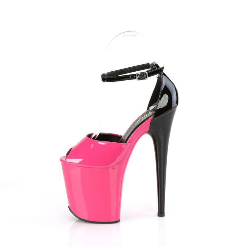 Talons Pleaser Flamingo-868 Femme Rose Noir | PARIS FRXNHWUJ