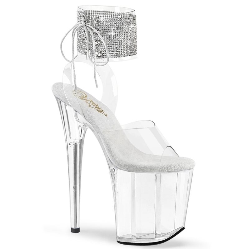 Talons Pleaser Flamingo-891-2RS Femme Clear | FRANCE FRIAESUO