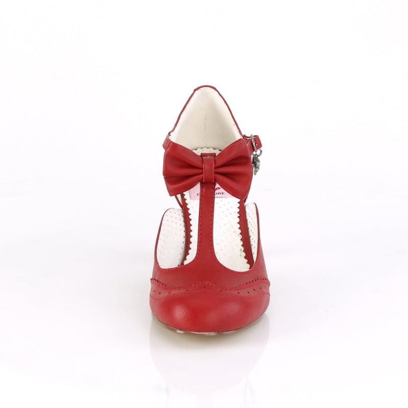 Talons Pleaser Flapper-11 Femme Rouge | FRANCE FRZPEJSL