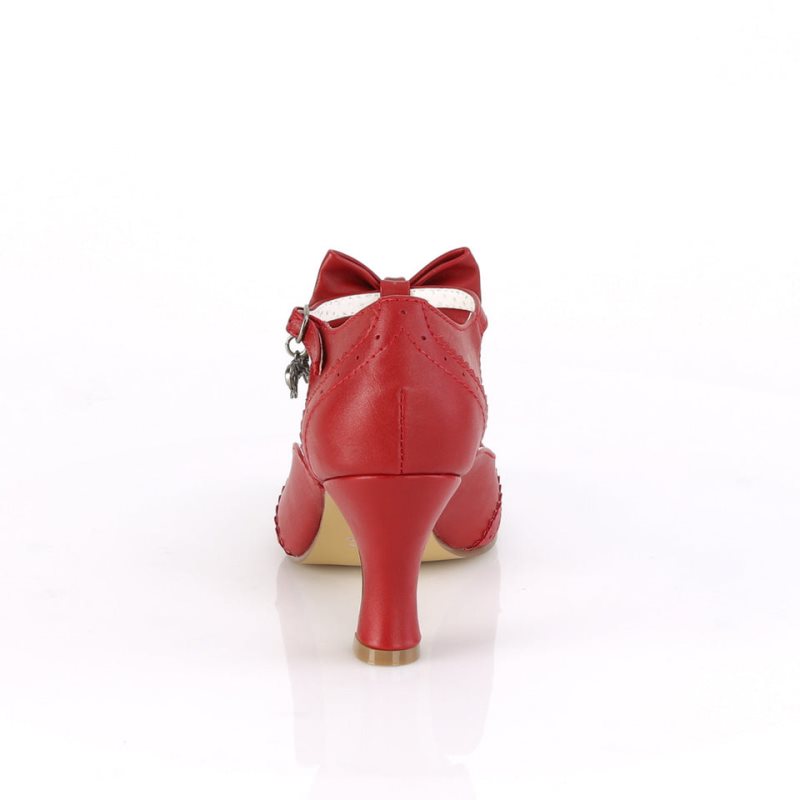 Talons Pleaser Flapper-11 Femme Rouge | FRANCE FRZPEJSL