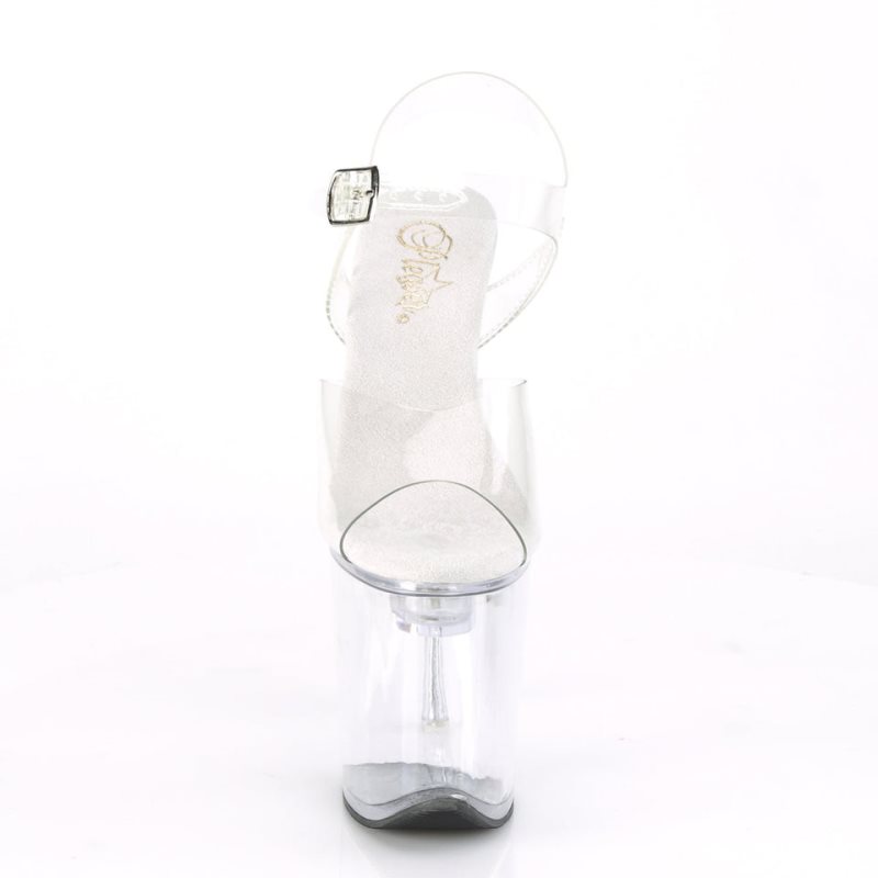 Talons Pleaser Flashdance-808 Femme Clear | PARIS FRRFJCTN