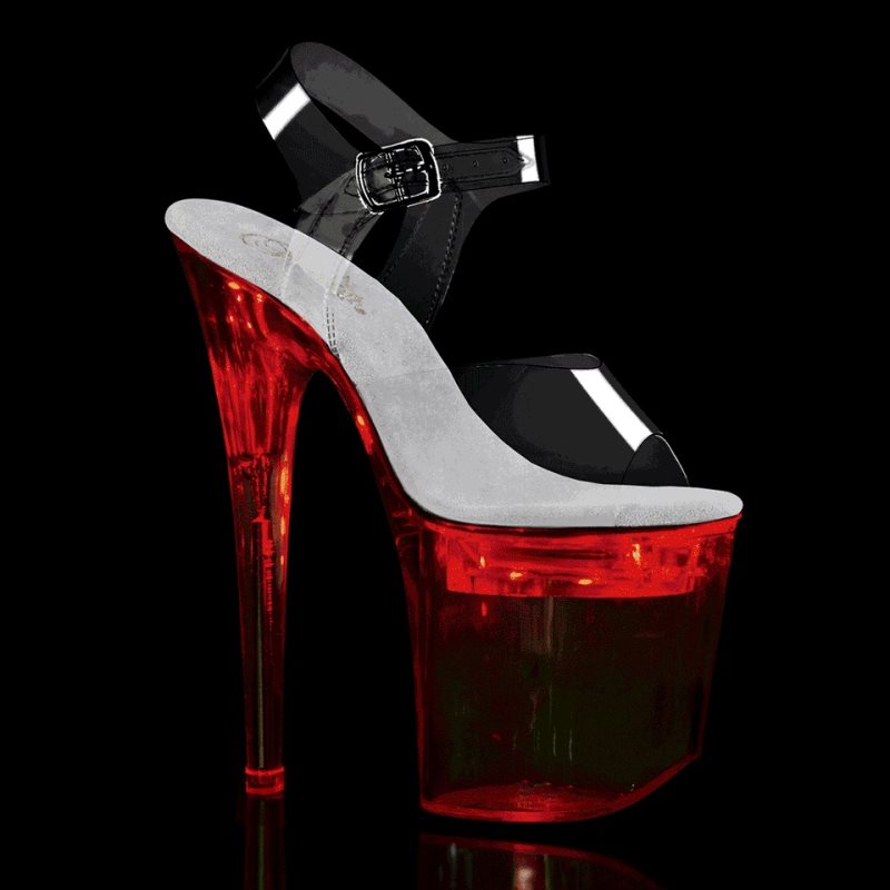 Talons Pleaser Flashdance-808 Femme Clear | PARIS FRRFJCTN