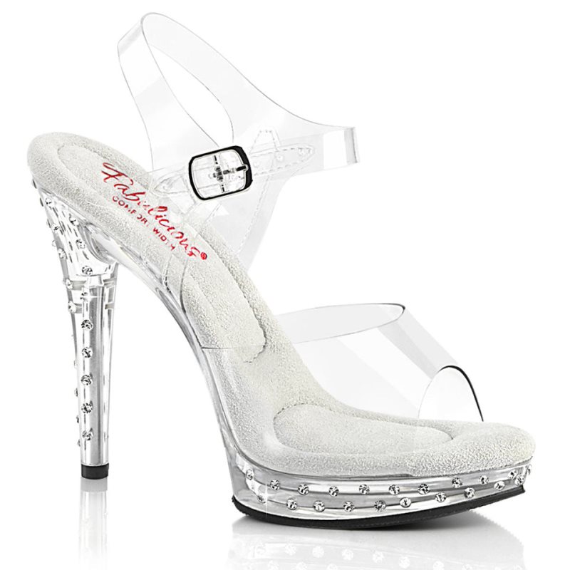 Talons Pleaser Glory-508SDT Femme Clear | PARIS FRYXCWKN