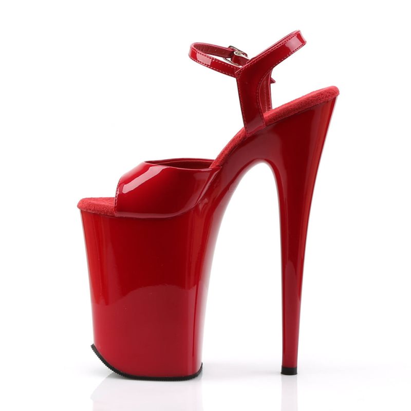 Talons Pleaser Infinity-909 Femme Rouge | PARIS FRRTVUFZ