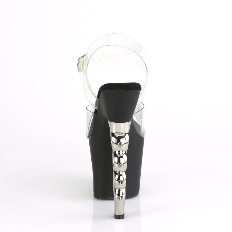 Talons Pleaser Irongrip-708 Femme Argent | FRANCE FRUDCINX