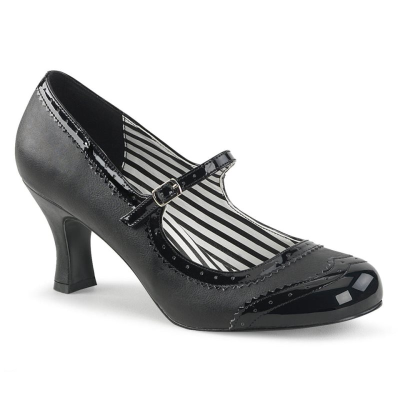 Talons Pleaser Jenna-06 Faux Leather Femme Noir | FRANCE FRVIBKTC