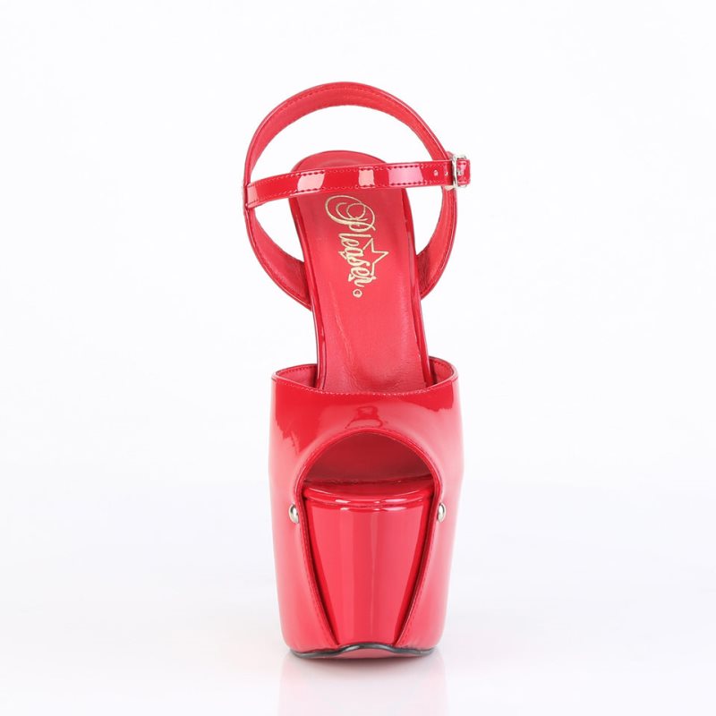 Talons Pleaser Jubilant-09 Femme Rouge | FRANCE FRTLUFYQ