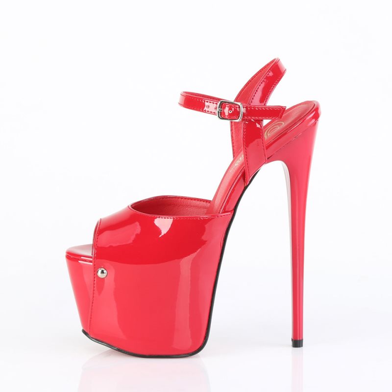 Talons Pleaser Jubilant-09 Femme Rouge | FRANCE FRTLUFYQ