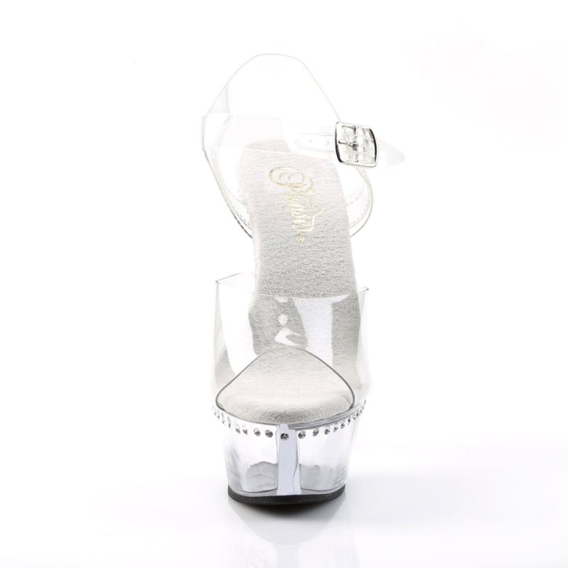 Talons Pleaser Kiss-208LS Femme Clear | PARIS FRTFJXUM