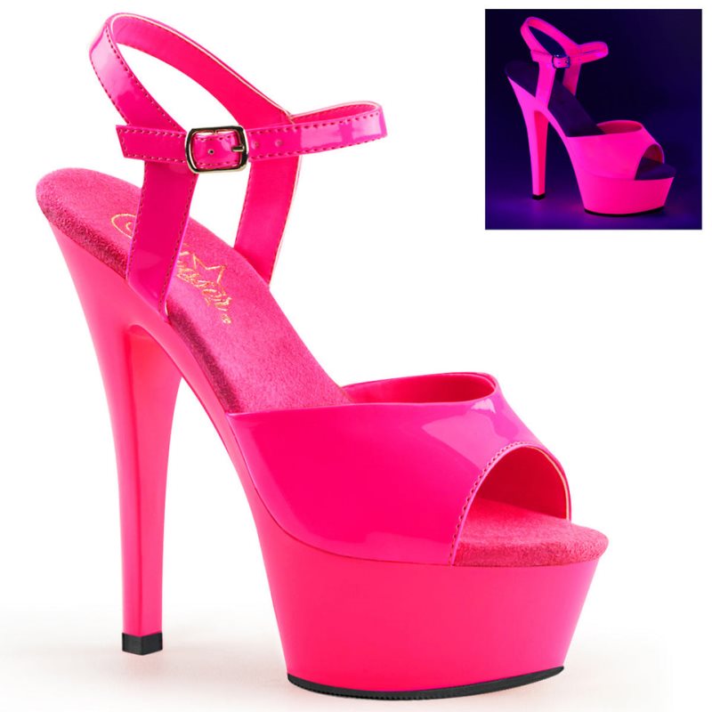 Talons Pleaser Kiss-209UV Femme Rose | FRANCE FRHDFCMY