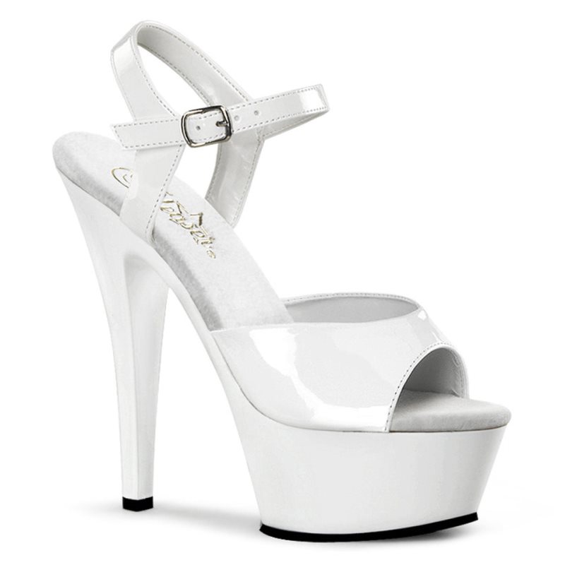 Talons Pleaser Kiss-209 Femme Blanche | PARIS FRFXSZLO