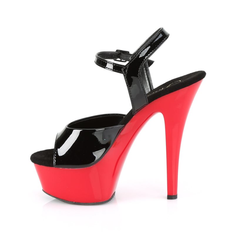 Talons Pleaser Kiss-209 Femme Noir Rouge | PARIS FRTHIMOC