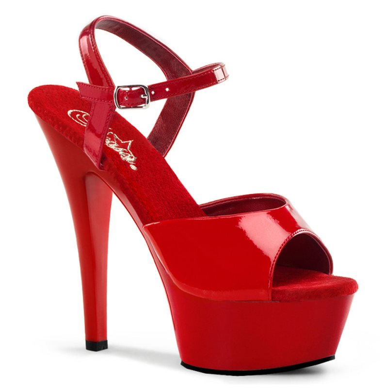 Talons Pleaser Kiss-209 Femme Rouge | FRANCE FRZWPHRE