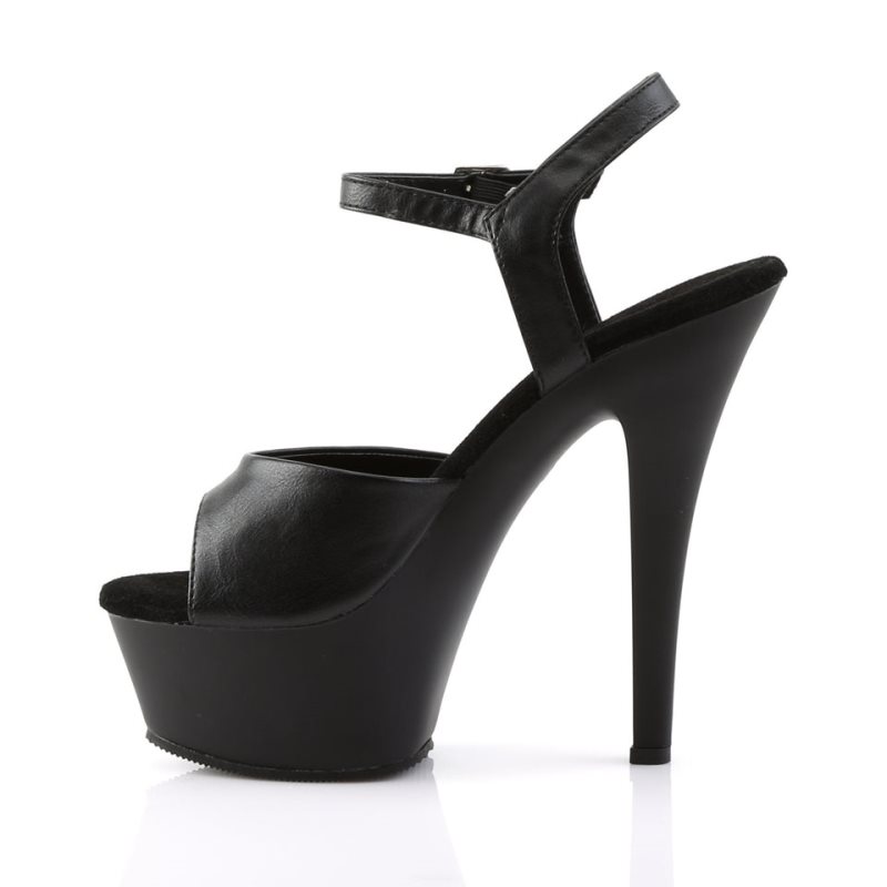 Talons Pleaser Kiss-209 Vegan Leather Femme Noir | PARIS FROEXRDU