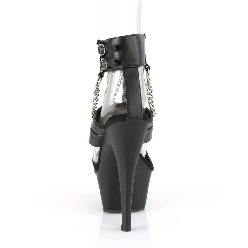 Talons Pleaser Kiss-261 Vegan Leather Femme Noir | PARIS FRSQWHYO