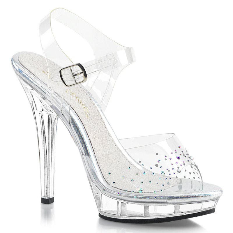 Talons Pleaser Lip-108SD Femme Clear | FRANCE FRIAQWVY