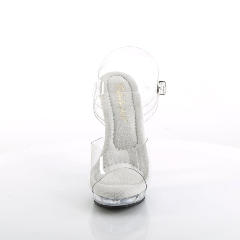 Talons Pleaser Lip-108 Femme Clear | FRANCE FRPWQHIM