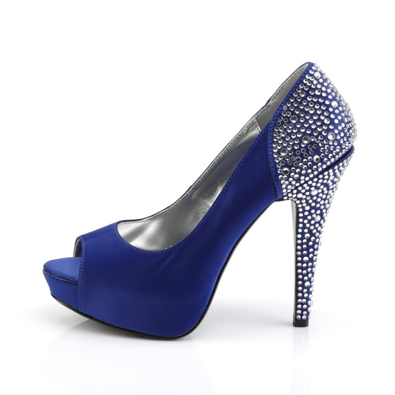 Talons Pleaser Lolita-08 Femme Bleu | FRANCE FRQVRBWG