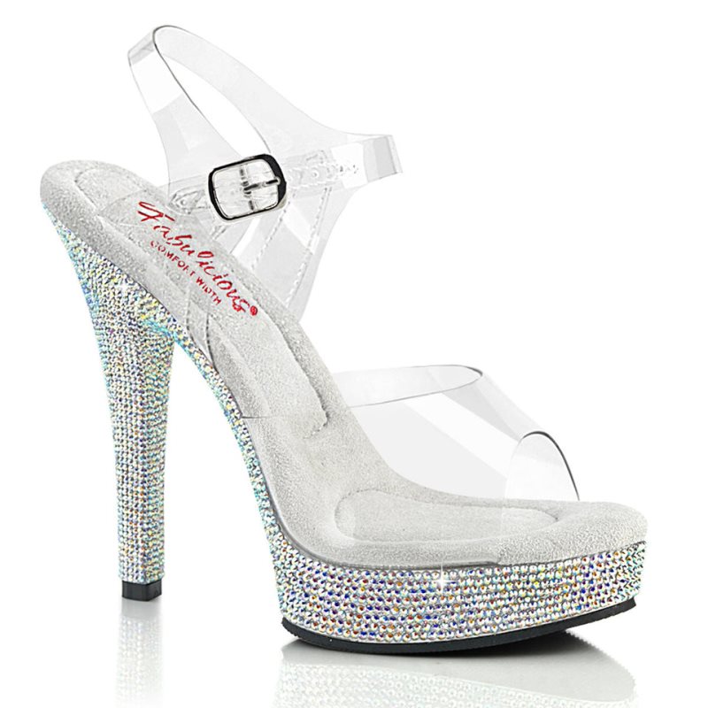 Talons Pleaser Majesty-508DM Femme Clear | FRANCE FRBAMKXV