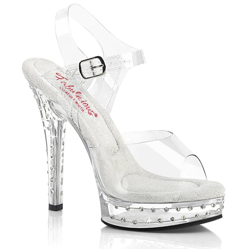 Talons Pleaser Majesty-508SDT Femme Clear | PARIS FRXTWBAP