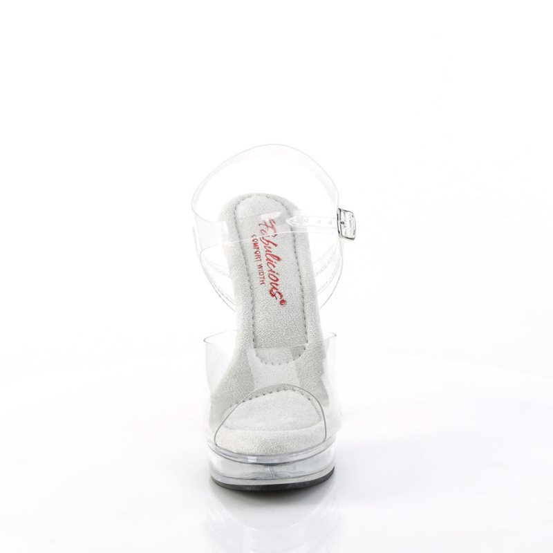 Talons Pleaser Majesty-508 Femme Clear | PARIS FRMDVQRW