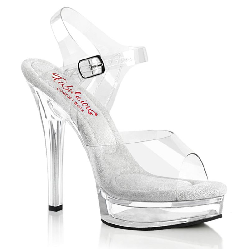 Talons Pleaser Majesty-508 Femme Clear | PARIS FRMDVQRW